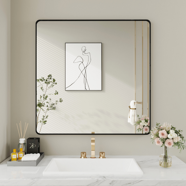 Premium Aluminum Framed Rectangular Vanity Mirror